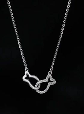 鱼你相伴项链ins学生轻奢小众设计感锁骨链女送闺蜜朋友生日礼物