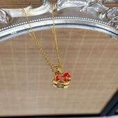 复古红色滴油小马本命年生肖马属马转运项链女轻奢高级感生日礼物