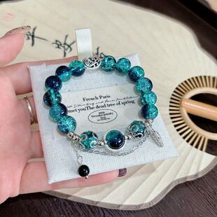 爆珠树叶手链小众兽牌串珠友民族风送礼物情侣爆款 手链