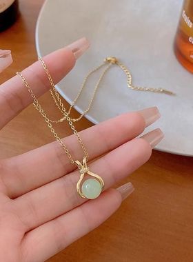 合金项链 国风春夏新款吊坠福袋吊坠小众设计高级感闺蜜百搭配饰