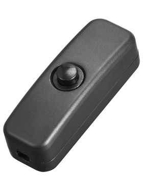 鱼缸风扇吊扇床头灯台灯DC线上中途开关按钮黑色1.5A