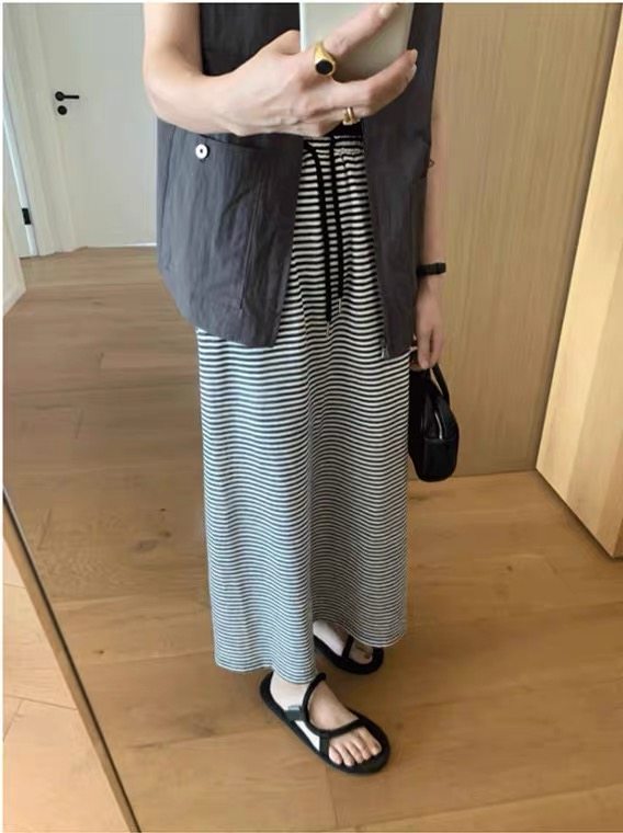 大碗plus定制大码女装微胖mm抽绳条纹半身裙夏高腰宽松显瘦中长裙,女装/女士精品,大码半身裙,淘宝优惠券,粉丝福利购,淘宝优惠卷