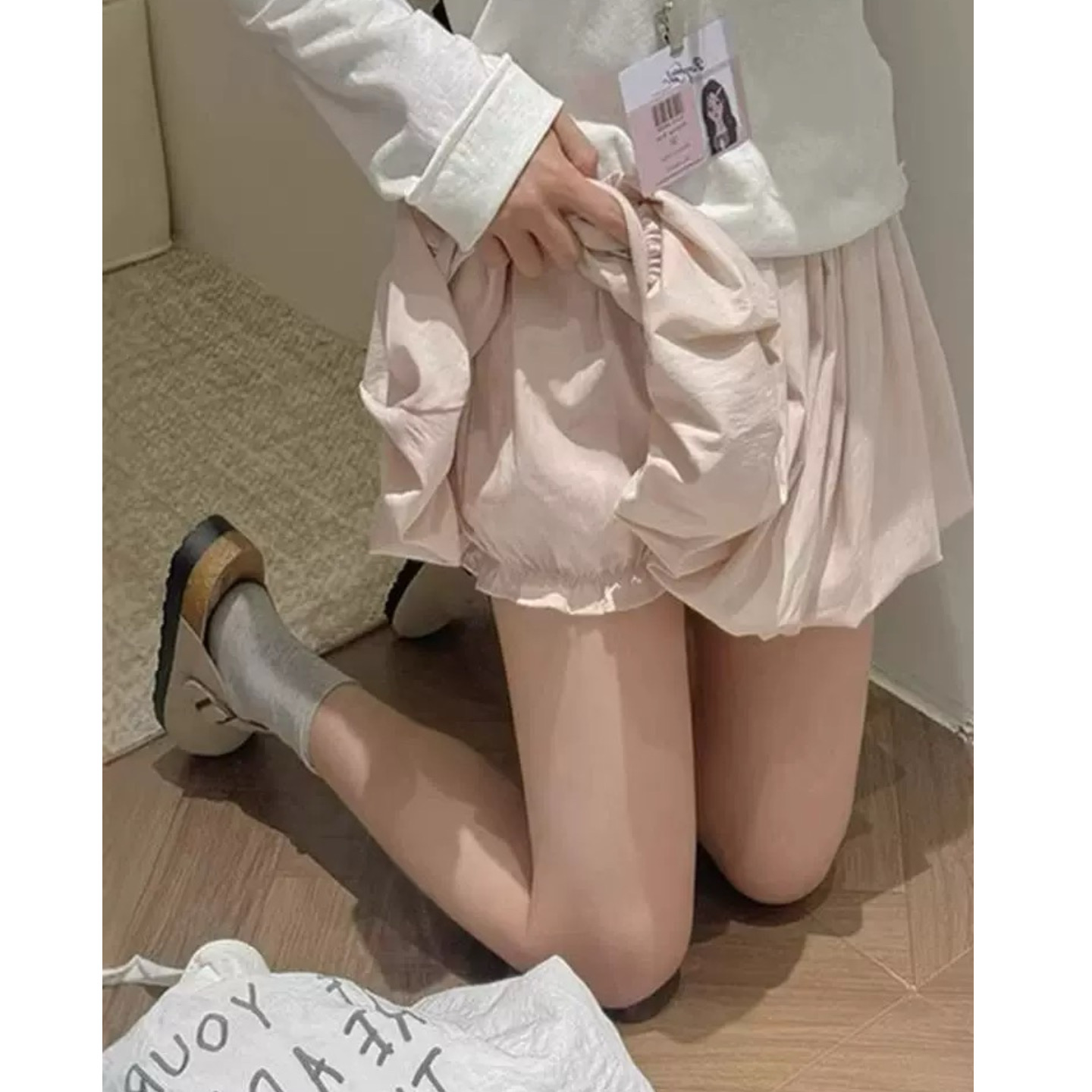 大碗plus定制大码女装微胖mm花苞a字短裙裤夏宽松显瘦休闲半身裙