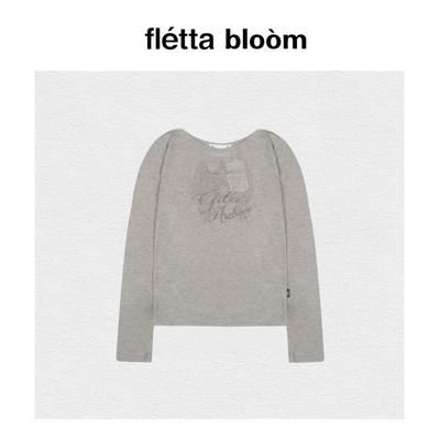 【现货】fletta bloom金智秀同款韩国星星翅膀长袖T恤打底衫女