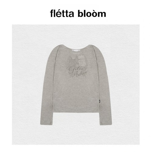 【现货】fletta bloom金智秀同款韩国星星翅膀长袖T恤打底衫女