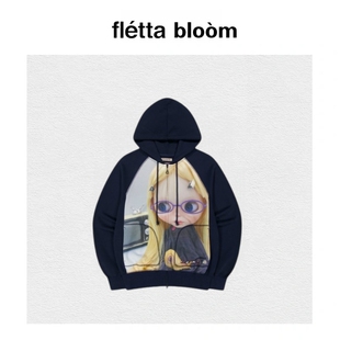 连帽开衫 bloom韩国coyseio小布联名娃娃数码 fletta 卫衣 现货