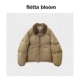 bloom韩国羽绒服复古休闲可拆卸毛领牛角扣短外套 fletta 现货