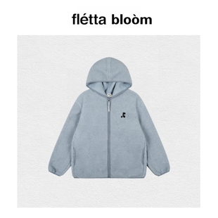 bloom韩国小众潮牌冬季 fletta 保暖RR连帽羊羔毛拉链外套 现货