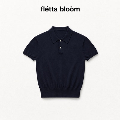●fletta bloom韩国the barnnet八奶Polo翻领短袖针织半裙套装