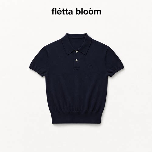 ●fletta bloom韩国the barnnet八奶Polo翻领短袖针织半裙套装
