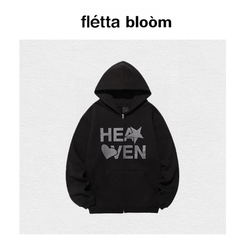 【现货】fletta bloom金道勋SAKUYA韩代星星字母连帽宽松卫衣外套