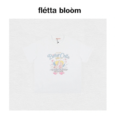 【现货】fletta bloom韩国Bitter Cells丘比特天使卡通短袖T恤女