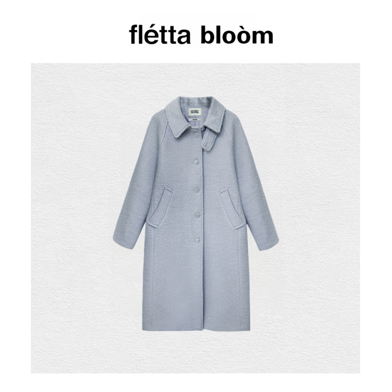 【现货】fletta bloom挚爱大衣！overtake翻领单排扣毛呢外套外套