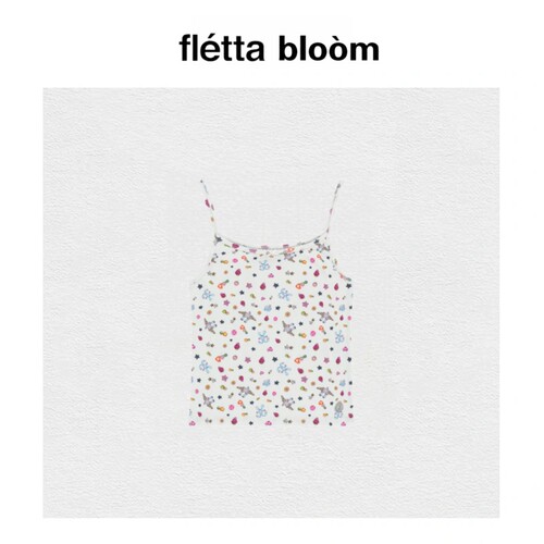 【现货】fletta bloom coyseio卡通兔兔吊带碎花蕾丝蝴蝶结背心女