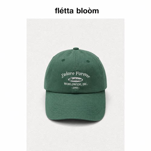 ●fletta bloom字母刺绣美式复古韩国小众BADBLOOD BCAC棒球帽鸭