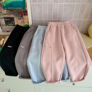 男女宝休闲裤 刺绣拼接香蕉裤 KZ25105 新款 儿童春季