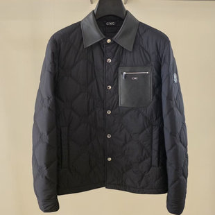 实体发货CNC男装2025秋冬季新款 男士外套休闲时尚轻奢翻领棉服男