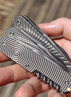 瑞刀三杰之圈纹扇纹菱纹91全新钛全柄缺柄+样品九新本体改装刀DIY