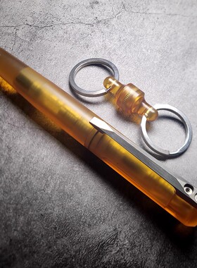 傲腾ultem树脂进口PEI纯钛合金TC4 手绘写中性签字笔施耐德G2笔芯