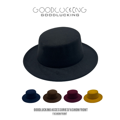 休闲舞台帽子男士黑色英伦