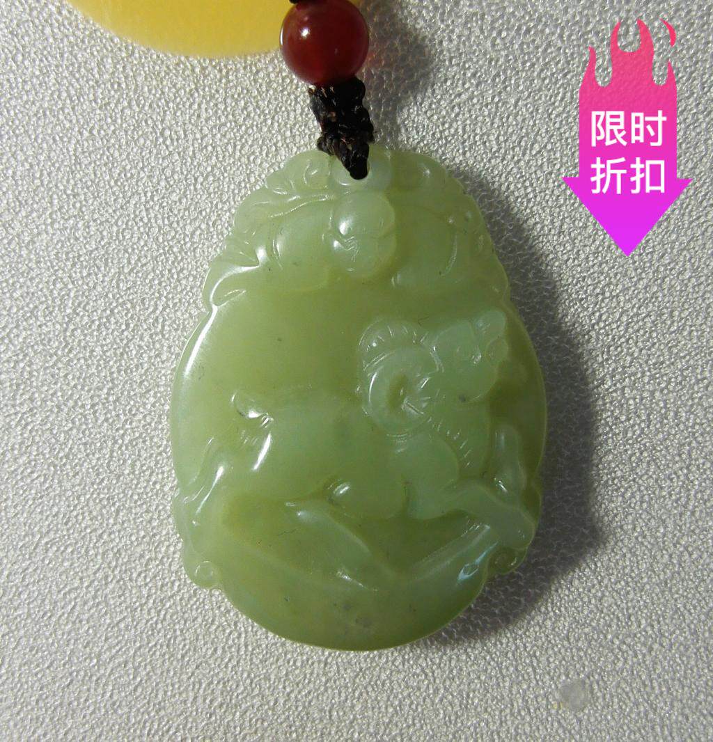 珠宝钻石和田玉颈饰碧玉籽料十二生肖吊坠挂件精品真品老物件玉坠