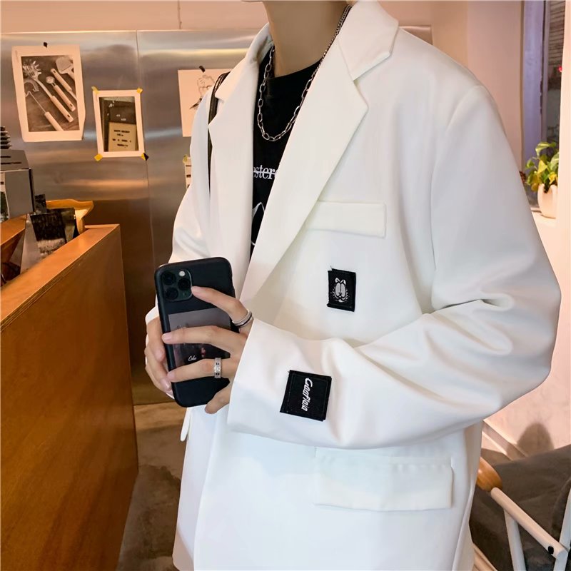 ins港风小众设计感西服潮流炸街