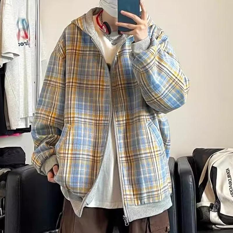 双面穿开衫卫衣男春秋款