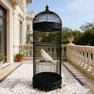 铁艺鸟笼鹦鹉鸟笼八哥鸟笼高端鸟笼装 饰户外鸟笼养鸟鸟笼别墅