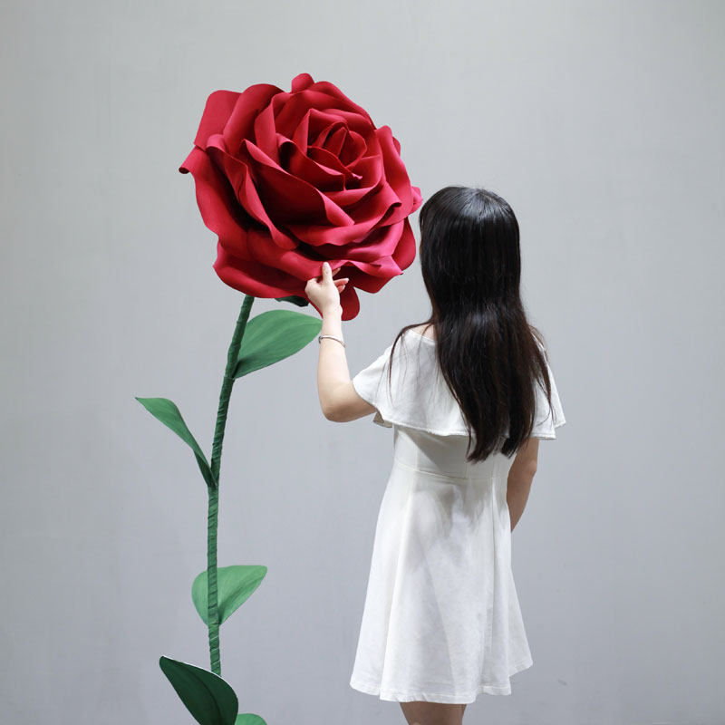 网红打卡手工花婚庆道具用品背景墙装饰纸花巨型玫瑰立体泡沫花朵