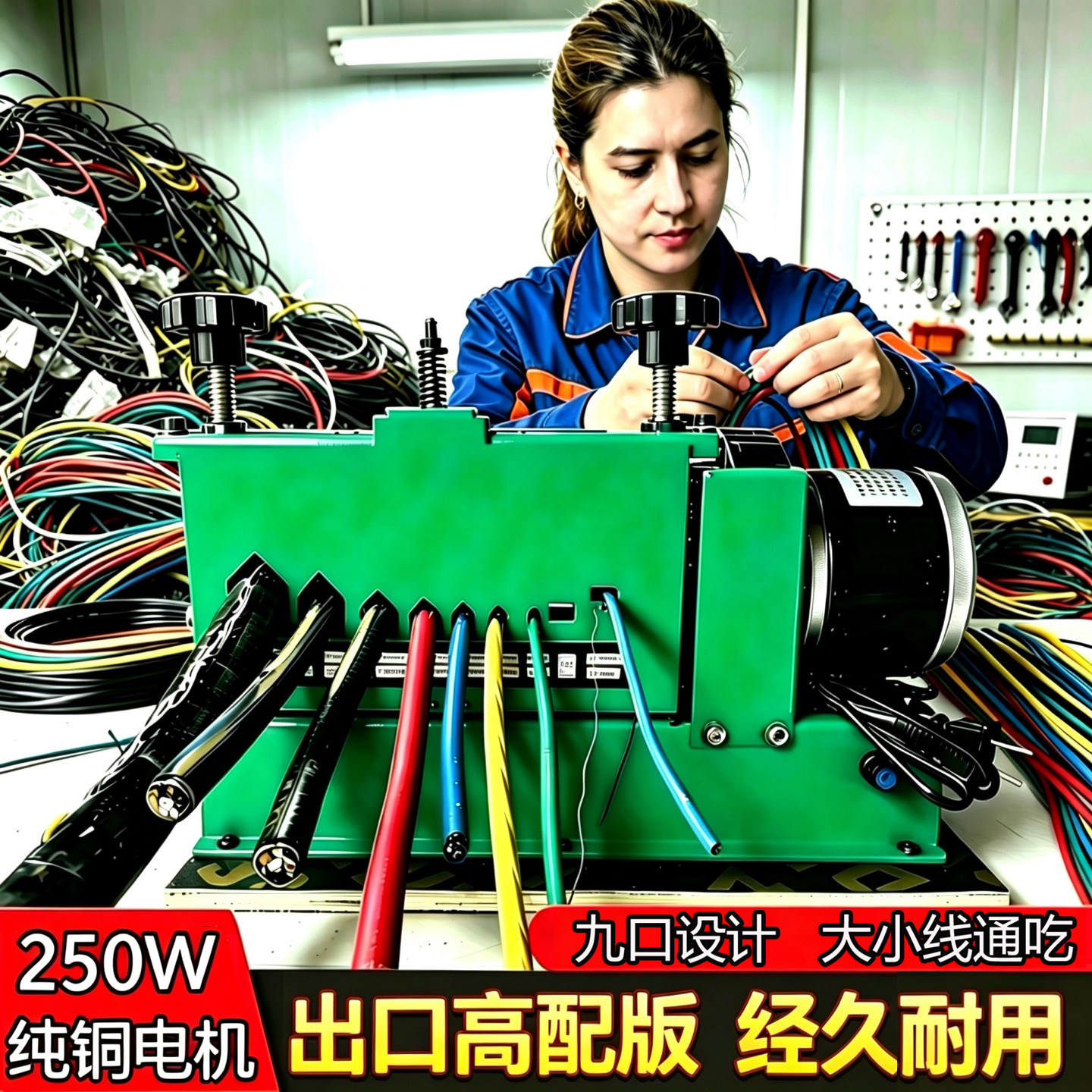 剥线机九口电动小型废旧铜线家用