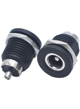DC-022N母直流电源充电母座 DC5.5*2.1mm/5525带螺纹固定电源插座