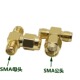SMA一公分二母头转接头天线信号射频连接器转换头T型三通头接头