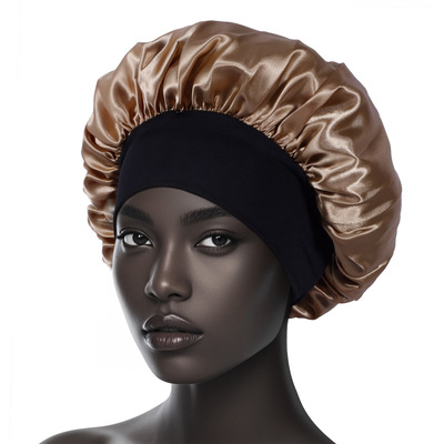 头巾月子浴帽美发护发帽nightcap流行宽边睡帽护发帽美容化妆帽