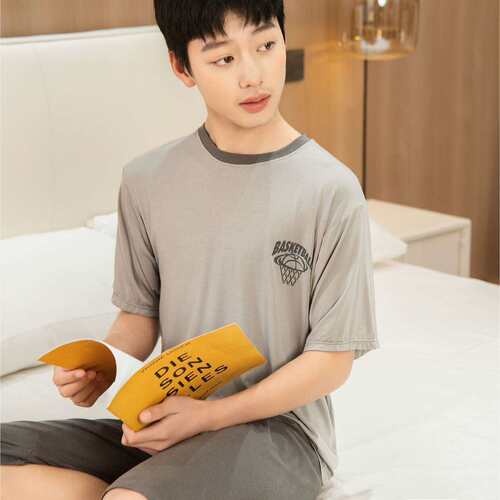 洛洛青少年春夏舒适柔软亲肤短袖中裤家居服可外穿空调服LM2H3115
