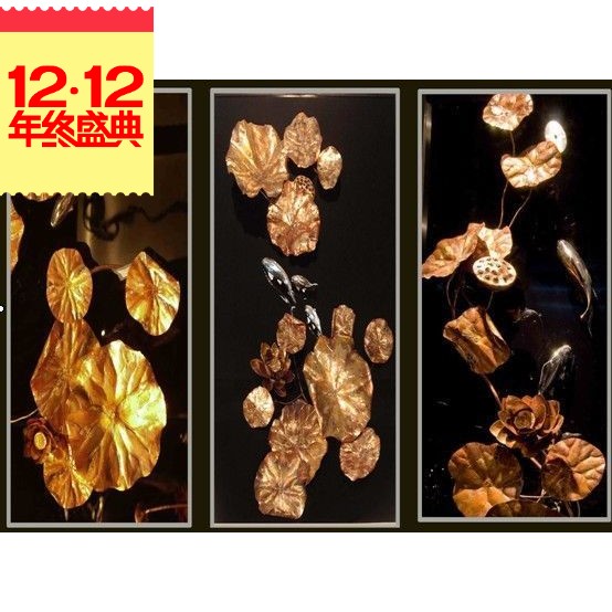Lotus Wall decoration Metal Wall hanging hotel metope ornament Art Wall hanging Wall decoration Sculpture Entrance Artworkin the Home accessories , Mural  category - from Buy2taobao.com to provide professional Taobao agent buy service