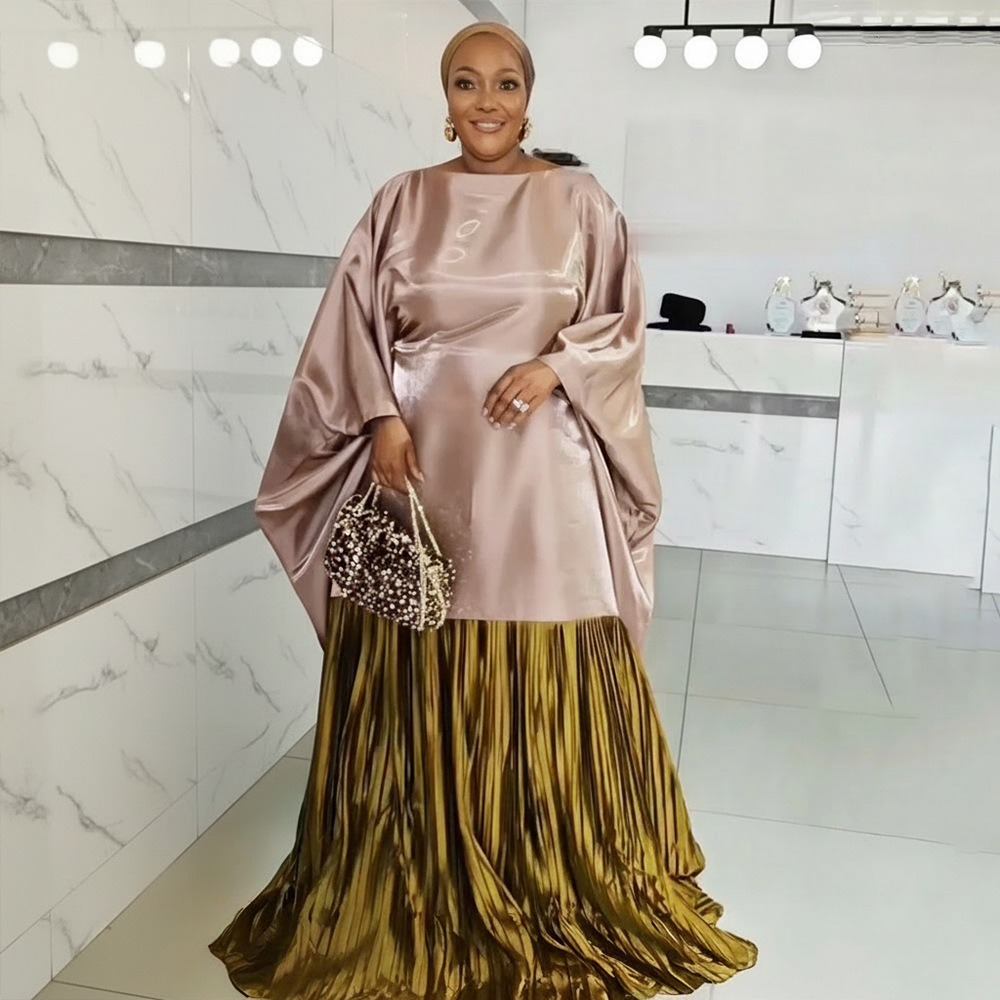 非洲女人服装African women's clothes拼色大码oversize mother