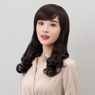 假发女长发妈妈中长卷发大波浪时尚新款发套自然头套真发全真人发