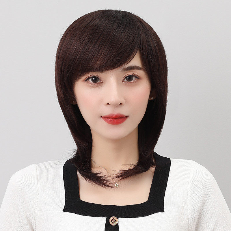 假发女长发自然全头套真发初恋头发型中长全真人发夏季假发套短发