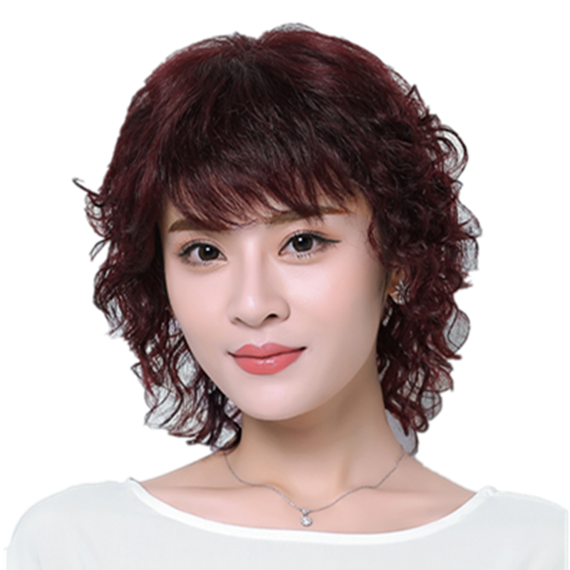假发女短发送妈妈全头套自然逼真