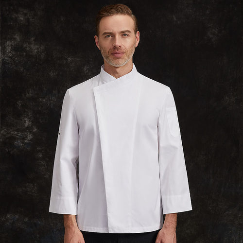 高档长袖透气厨师服男女定LOGO