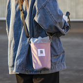 水杯手提袋防水登山旅行时尚 撞色水壶保温杯矿泉水手机便携小斜挎