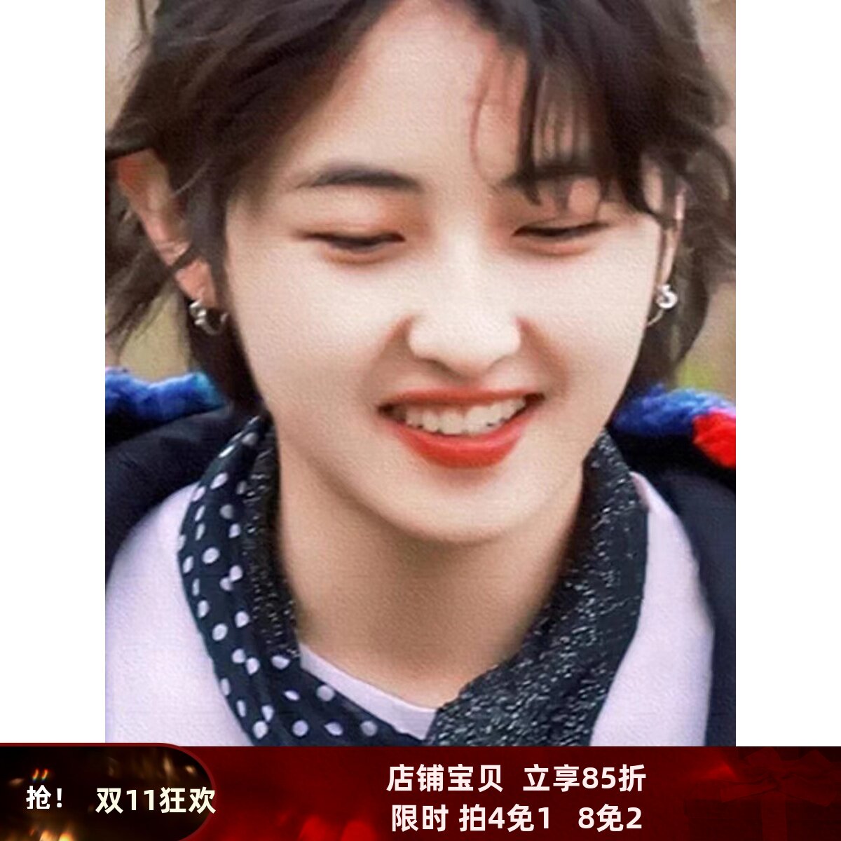 张子枫同款蚊香盘耳夹无耳洞戴小巧耳环法式耳环百搭耳钉