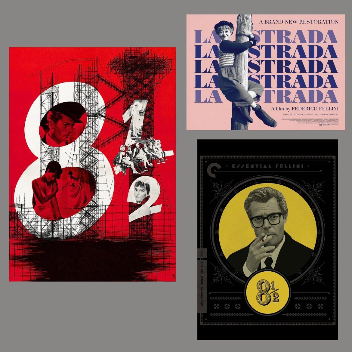 费里尼导演电影海报装饰画可加框大路八部半卡比利亚之夜阿玛柯德