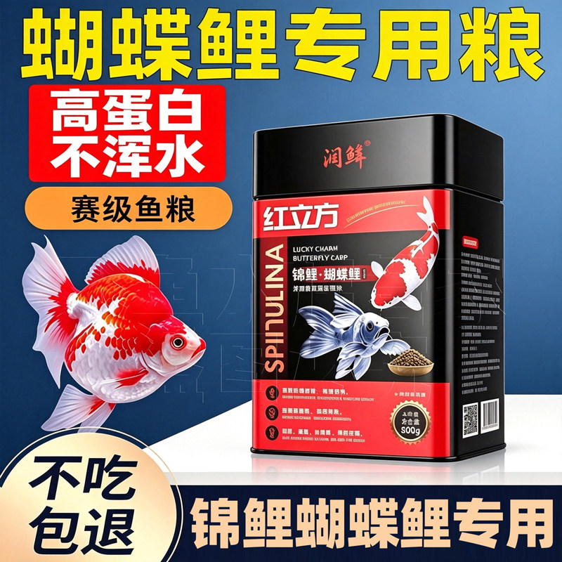 润鳞红立方锦鲤蝴蝶鲤