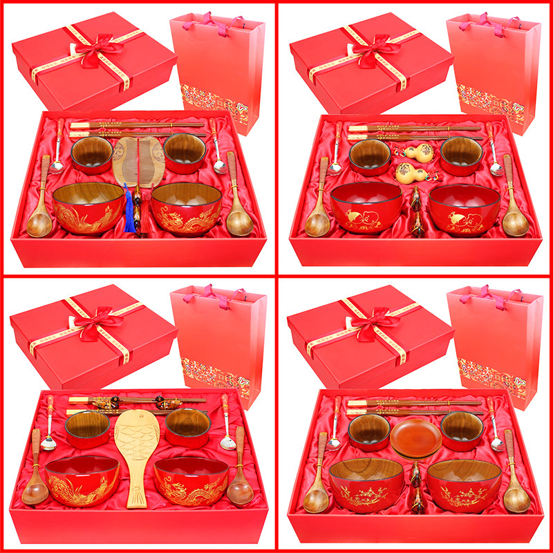 结婚礼物碗筷餐具套装送新人新娘礼品闺蜜订新婚陪嫁喜碗出嫁对碗,家居饰品,桌面摆件,淘宝优惠券,粉丝福利购,淘宝优惠卷