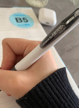 日本ZEBRA斑马JJz15w按动中性笔中小学生用考试黑色签字笔水笔0.5mm笔芯红色办公JJ15白杆进口书写文具包邮