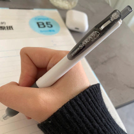 日本ZEBRA斑马JJz15w按动中性笔中小学生用考试黑色签字笔水笔0.5mm笔芯红色办公JJ15白杆进口书写文具包邮