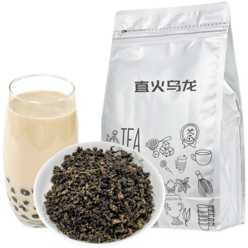 直火松语乌龙茶奶茶店专用炭烧茶叶烤奶奶盖水果茶原材料500g