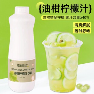 樱淘星球油柑柠檬汁1.2kg 商用果汁风味饮料浓缩汁奶茶店专用原料