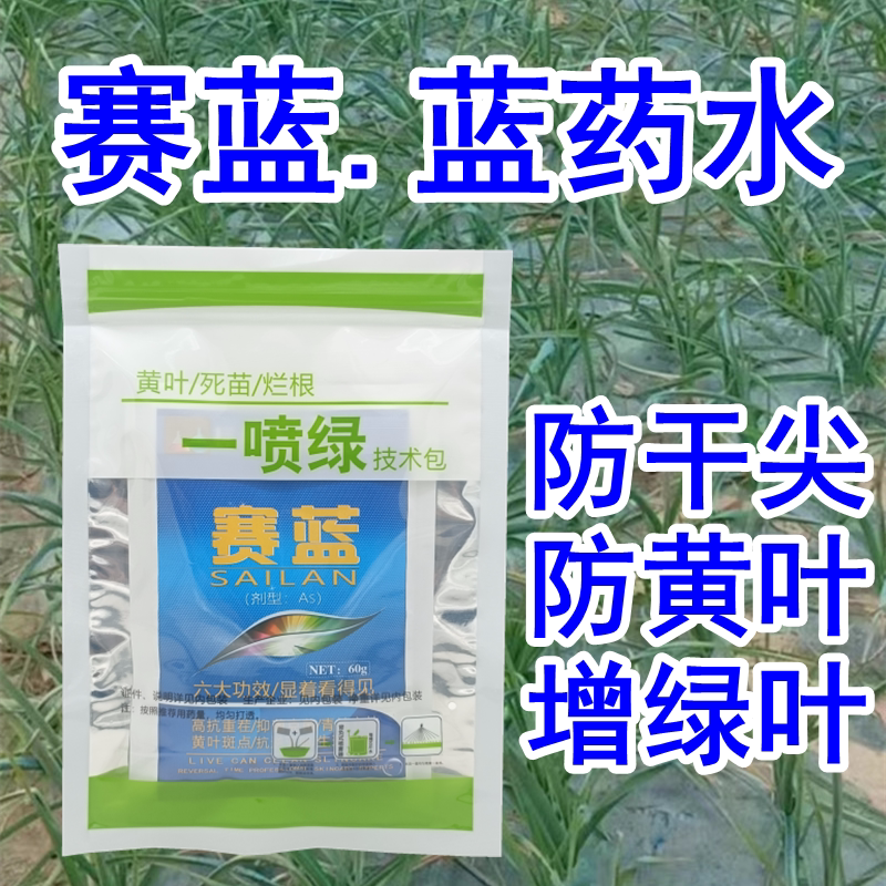 蓝药水大蒜洋葱防干尖黄叶死苗烂根专用药上色增绿浓绿营养液套餐